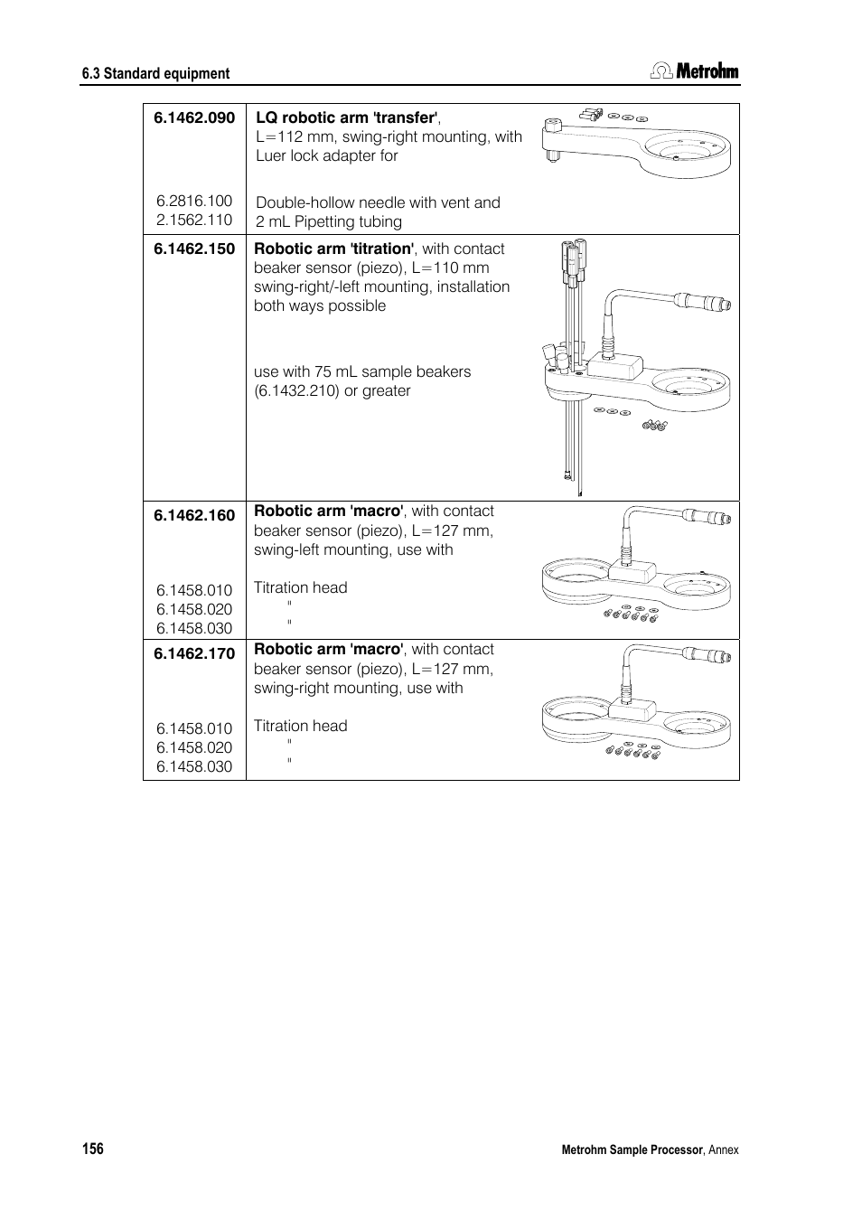 Metrohm 789 Robotic Sample Processor XL User Manual | Page 164 / 177