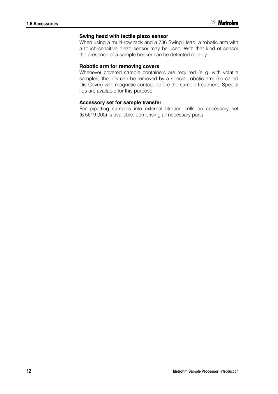Metrohm 789 Robotic Sample Processor XL User Manual | Page 20 / 177