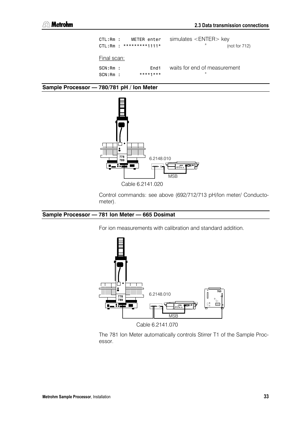 Metrohm 789 Robotic Sample Processor XL User Manual | Page 41 / 177