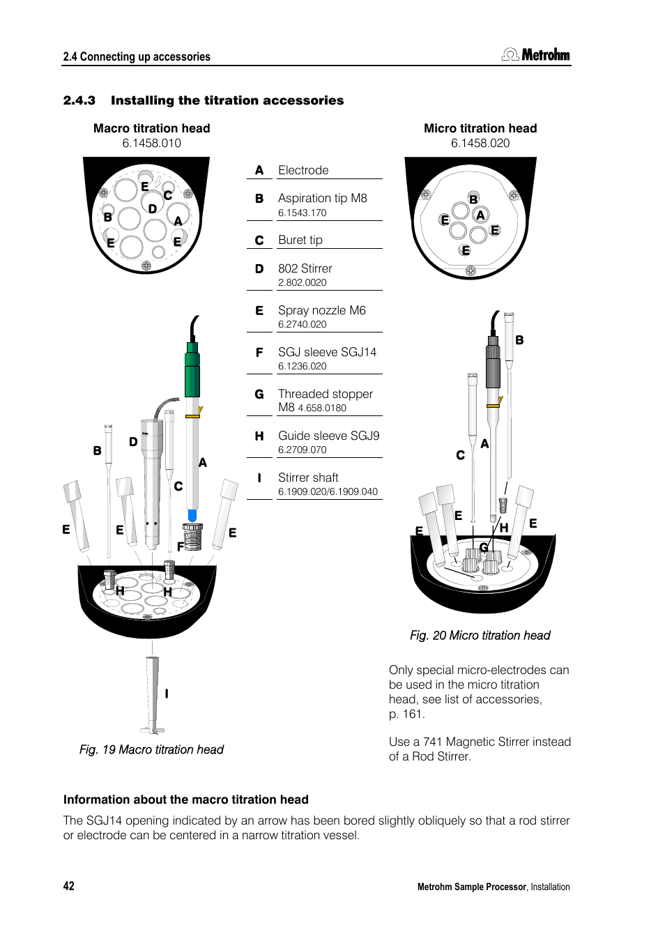 3 installing the titration accessories | Metrohm 789 Robotic Sample Processor XL User Manual | Page 50 / 177