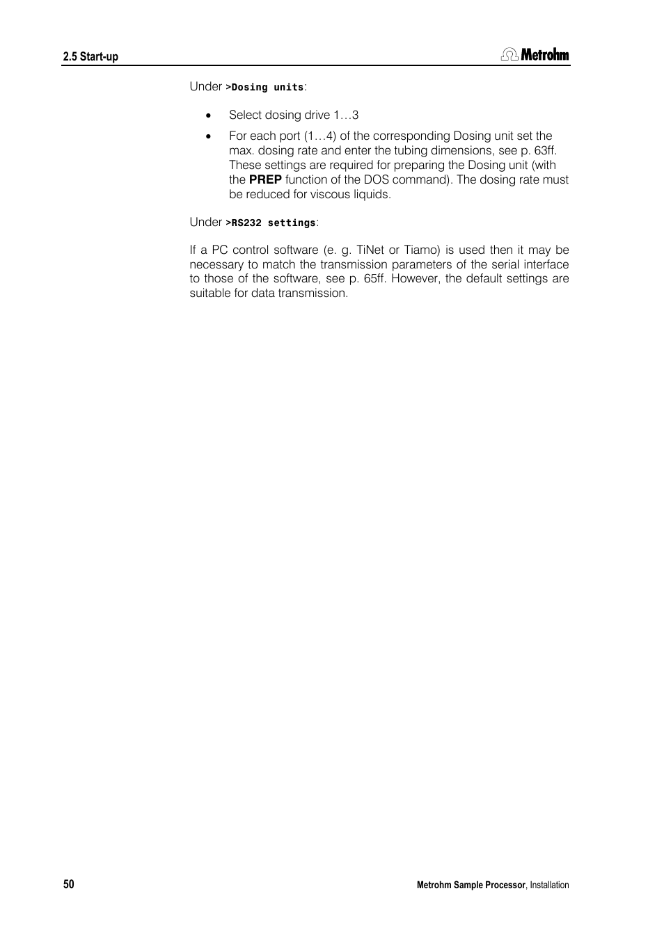 Metrohm 789 Robotic Sample Processor XL User Manual | Page 58 / 177