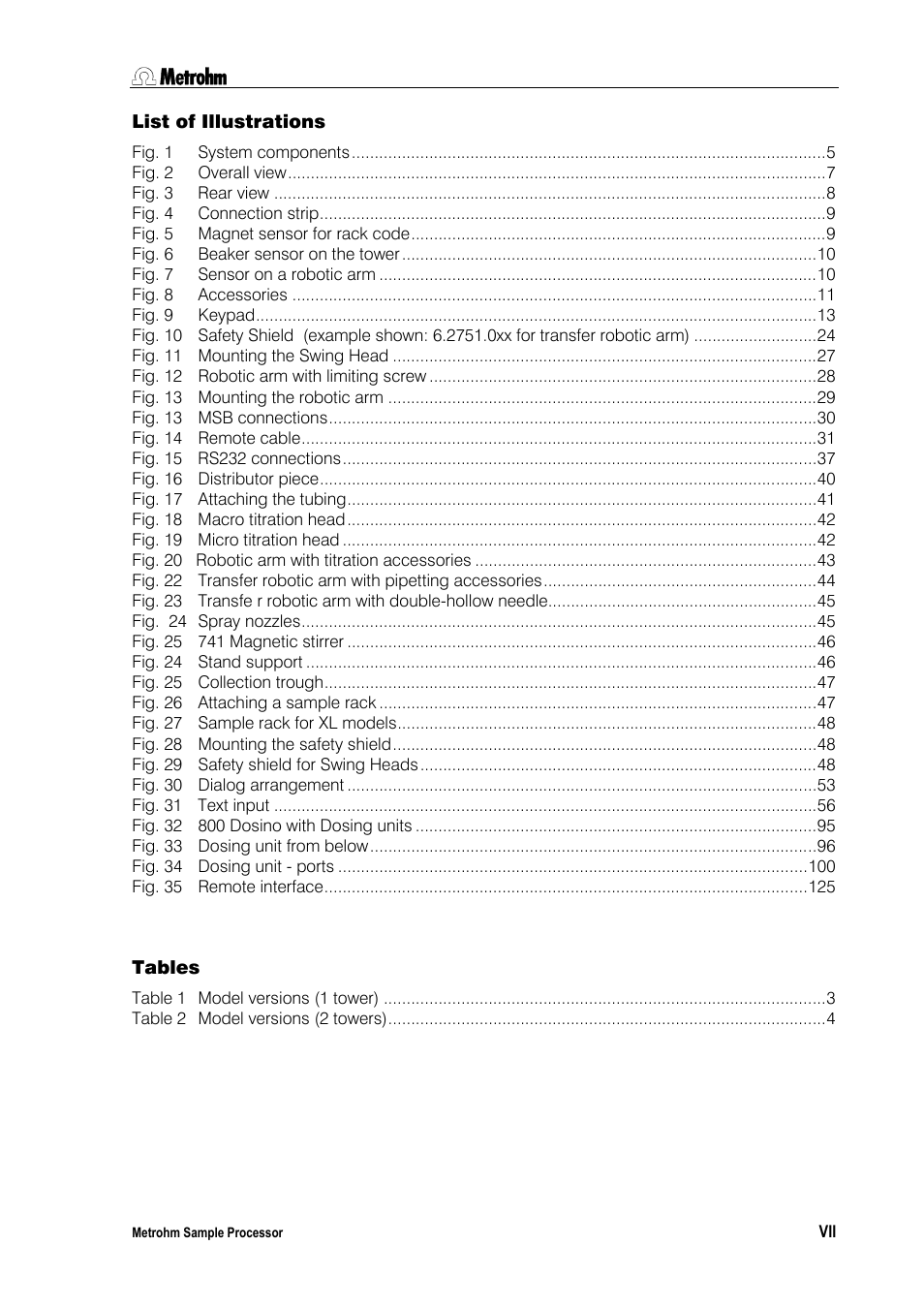 Metrohm 789 Robotic Sample Processor XL User Manual | Page 7 / 177