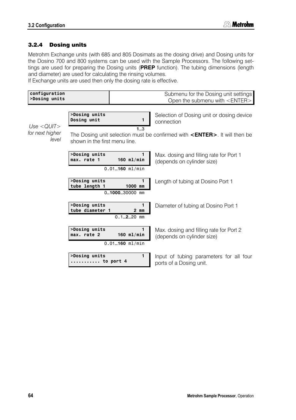 4 dosing units | Metrohm 789 Robotic Sample Processor XL User Manual | Page 72 / 177