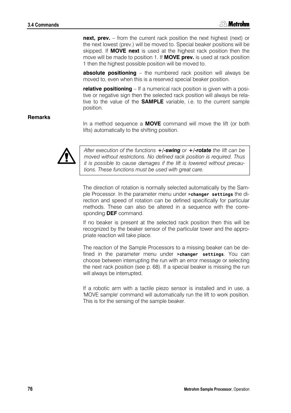 Metrohm 789 Robotic Sample Processor XL User Manual | Page 84 / 177