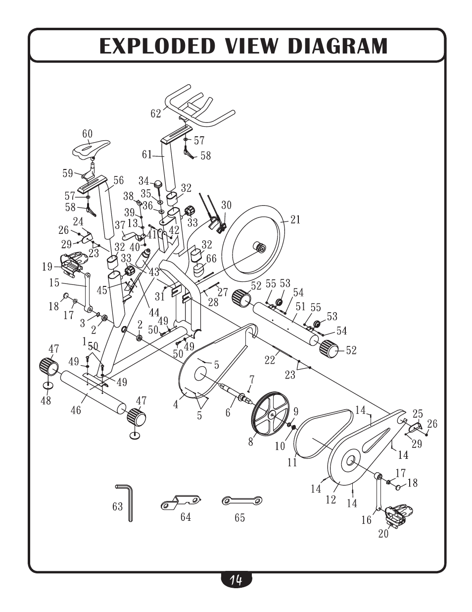 Exploded view diagram | Best Fitness BFSB10 User Manual | Page 14 / 16