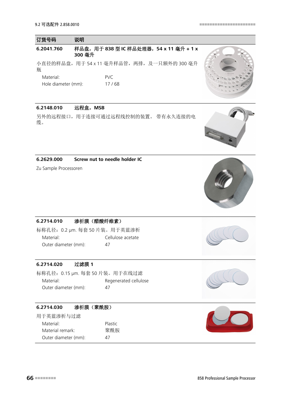 Metrohm 858 Professional Sample Processor User Manual | Page 74 / 98