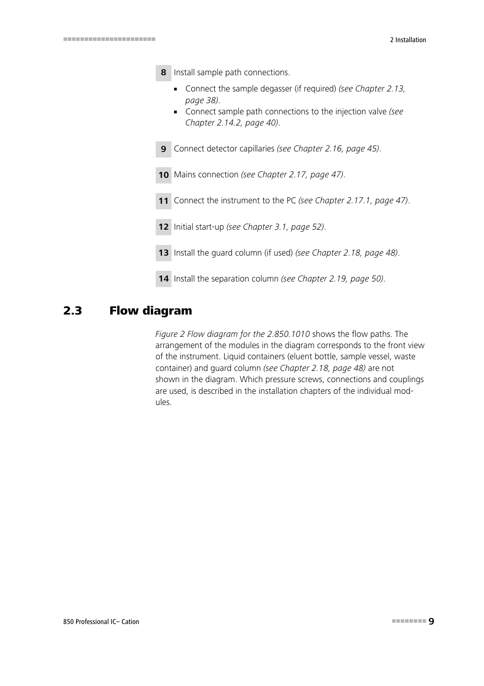 3 flow diagram, Flow diagram | Metrohm 850 Professional IC Cation Manual User Manual | Page 17 / 112