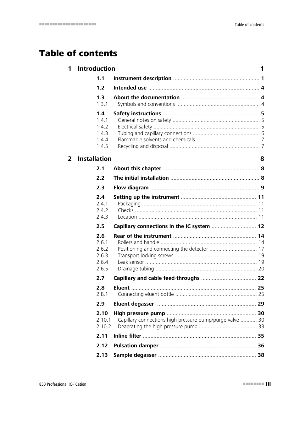 Metrohm 850 Professional IC Cation Manual User Manual | Page 5 / 112