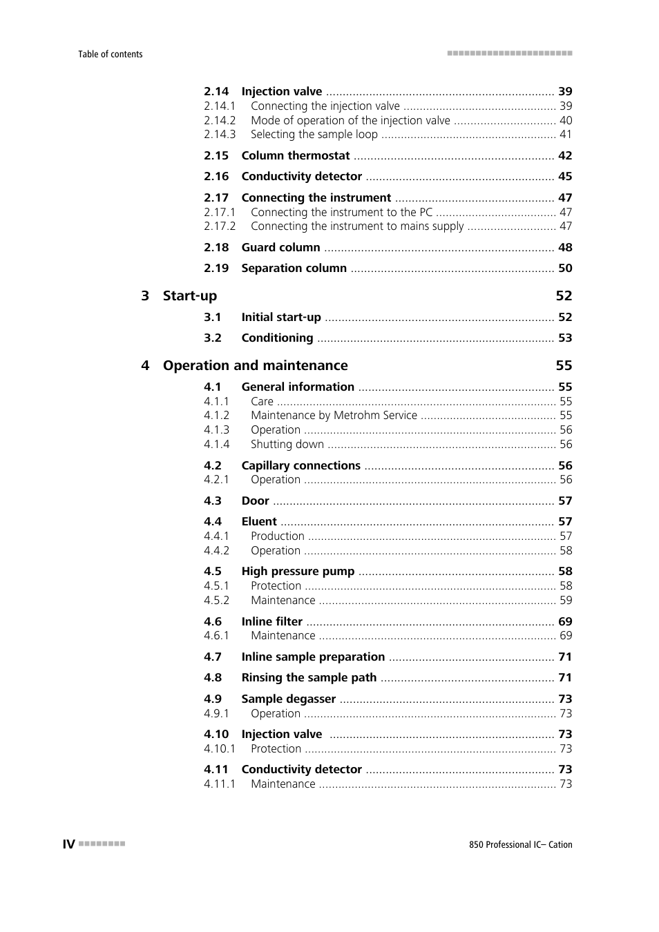 Metrohm 850 Professional IC Cation Manual User Manual | Page 6 / 112