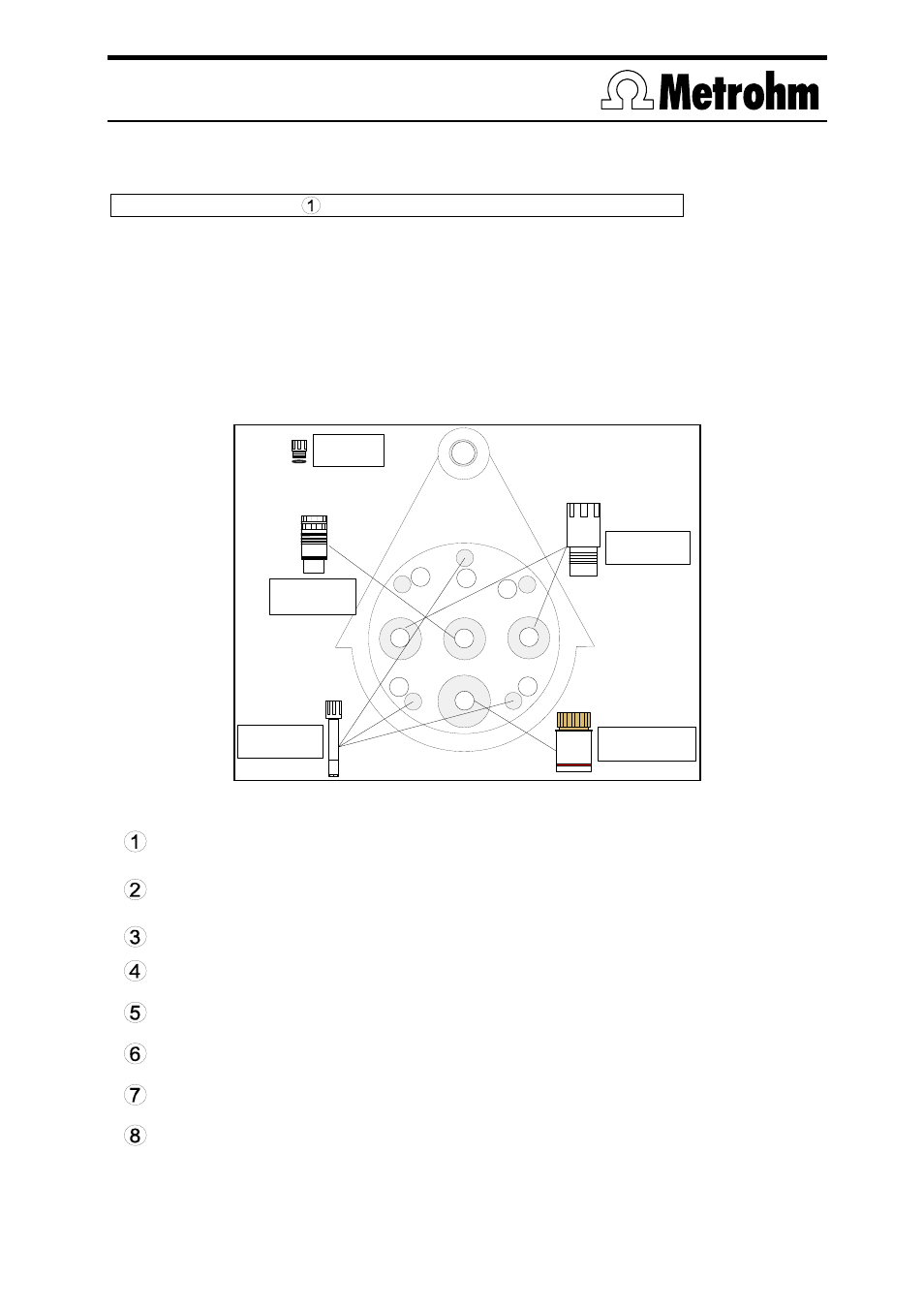 4 tubing connections, 1 external cell | Metrohm TitrIC 6 User Manual | Page 7 / 16