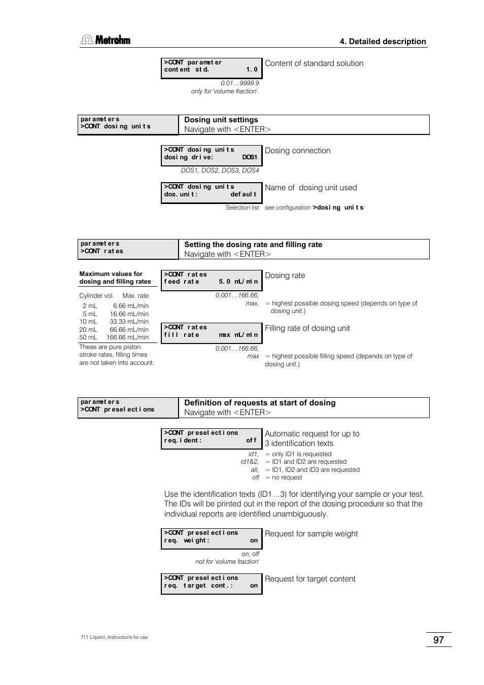 Metrohm 711 Liquino User Manual | Page 103 / 180