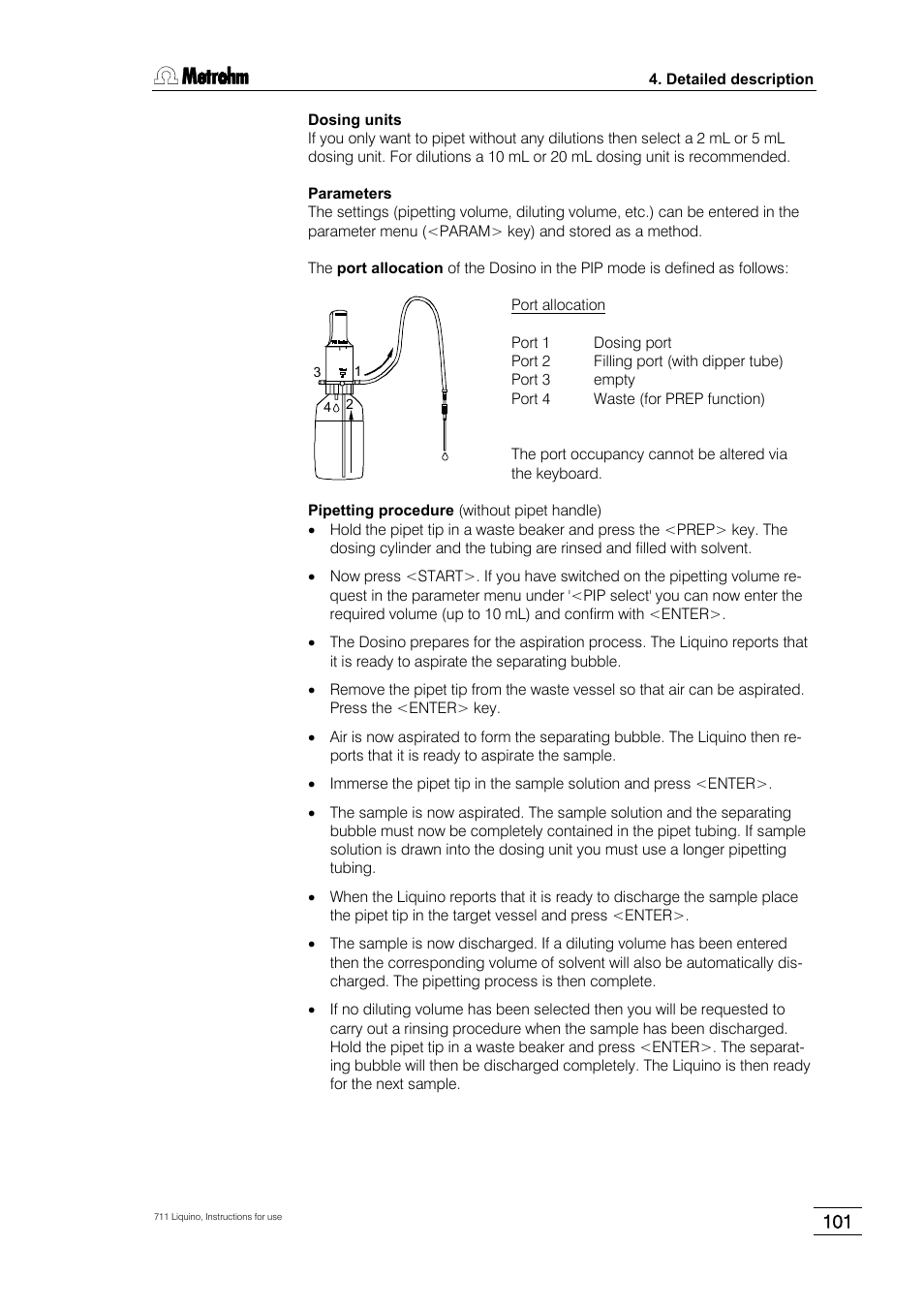 Metrohm 711 Liquino User Manual | Page 107 / 180