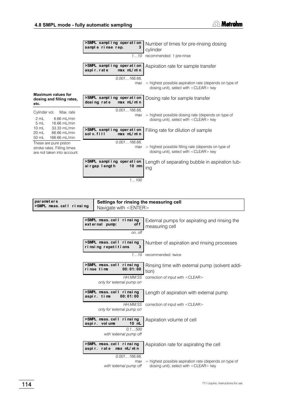 Metrohm 711 Liquino User Manual | Page 120 / 180