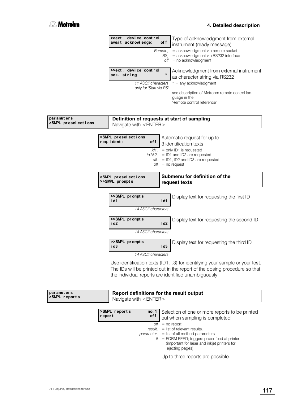 Metrohm 711 Liquino User Manual | Page 123 / 180