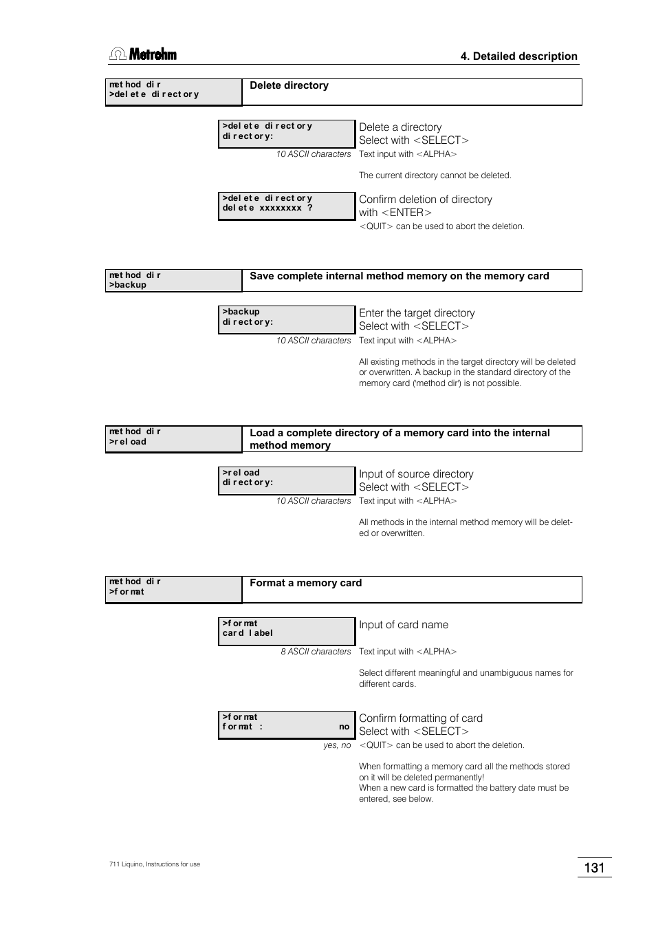 Metrohm 711 Liquino User Manual | Page 137 / 180