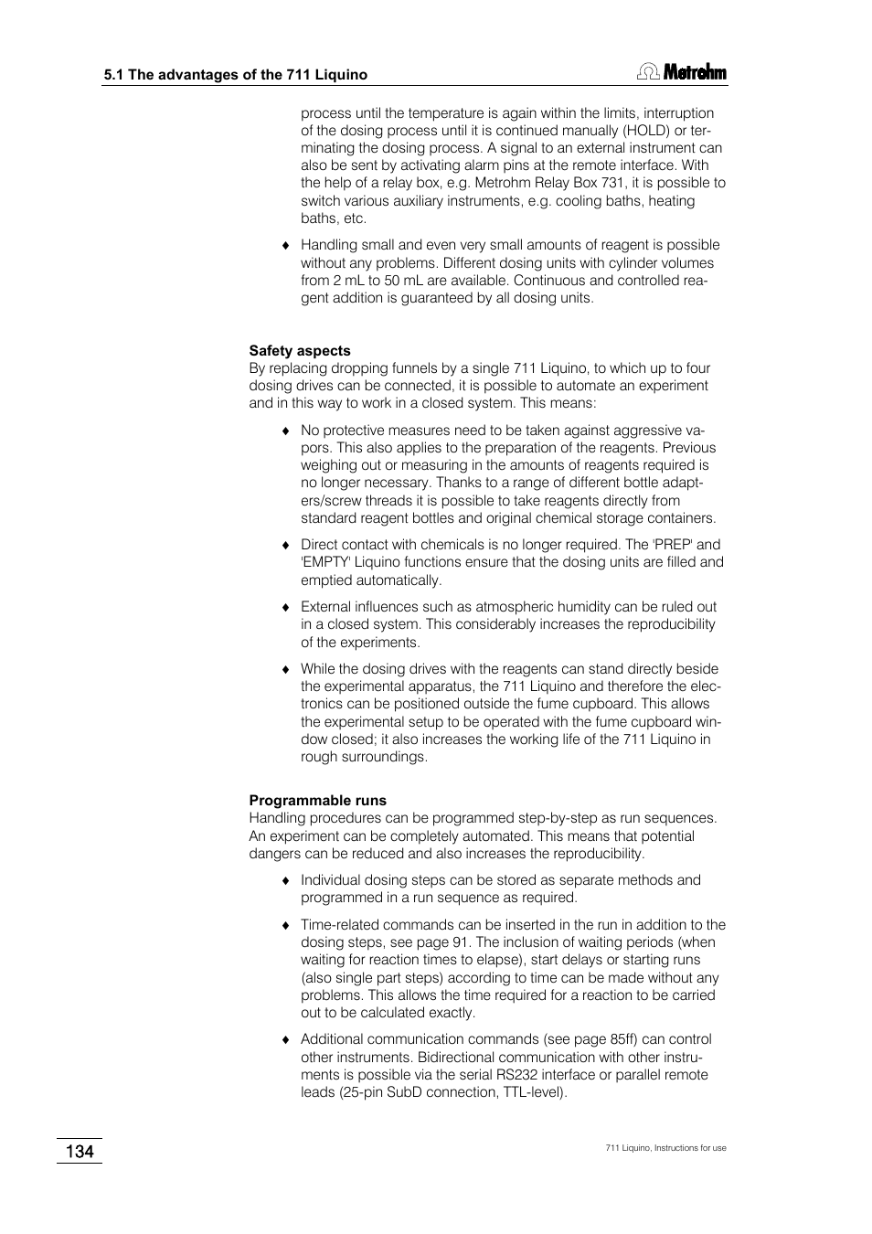 Metrohm 711 Liquino User Manual | Page 140 / 180