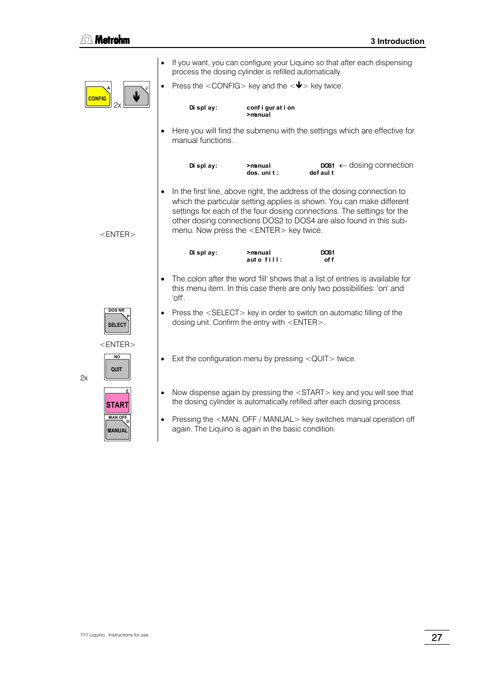 Metrohm 711 Liquino User Manual | Page 33 / 180