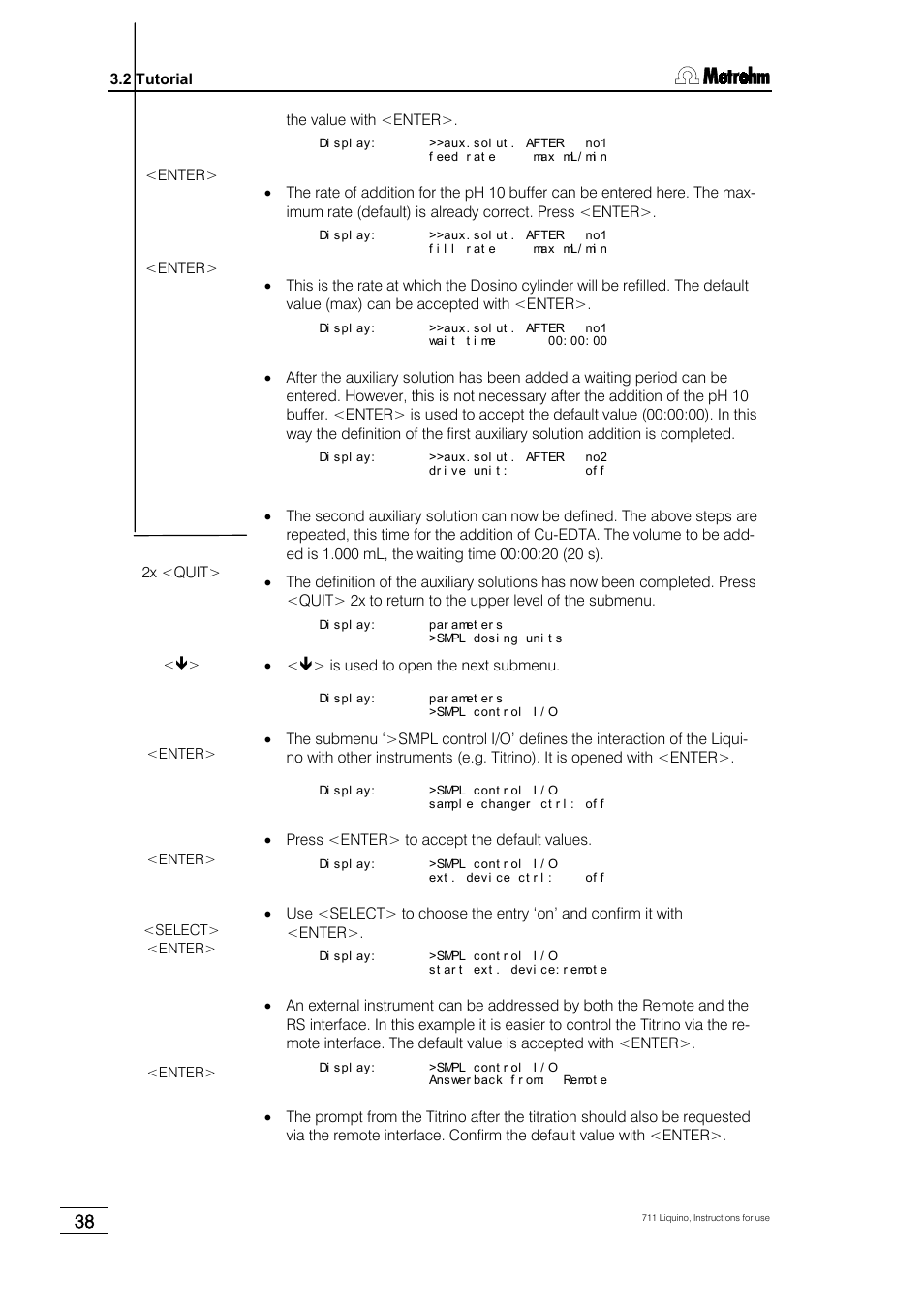 Metrohm 711 Liquino User Manual | Page 44 / 180