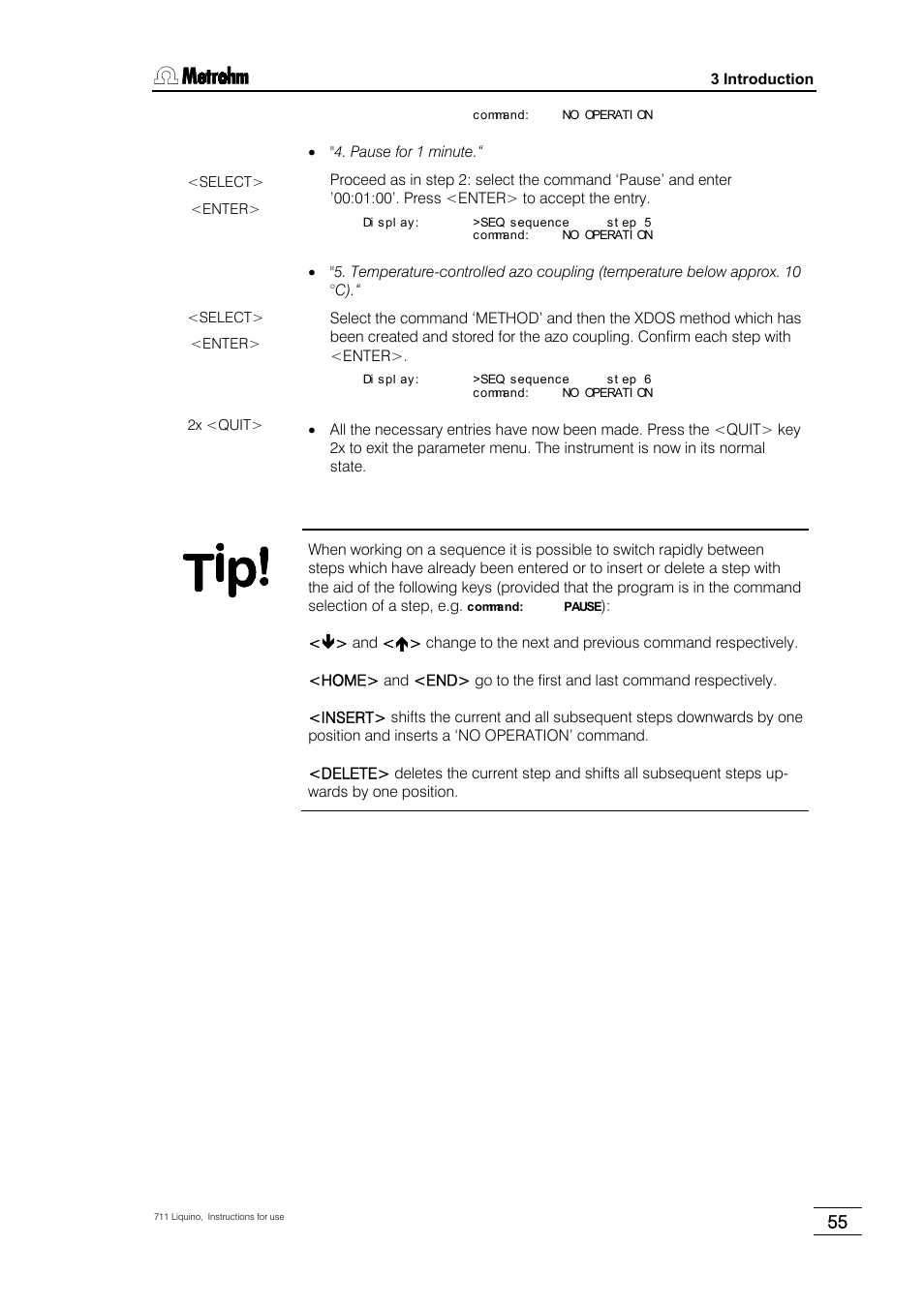 Metrohm 711 Liquino User Manual | Page 61 / 180