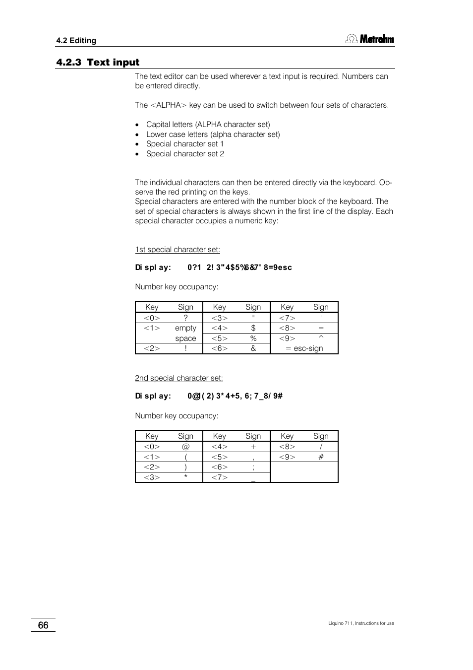 3 text input | Metrohm 711 Liquino User Manual | Page 72 / 180