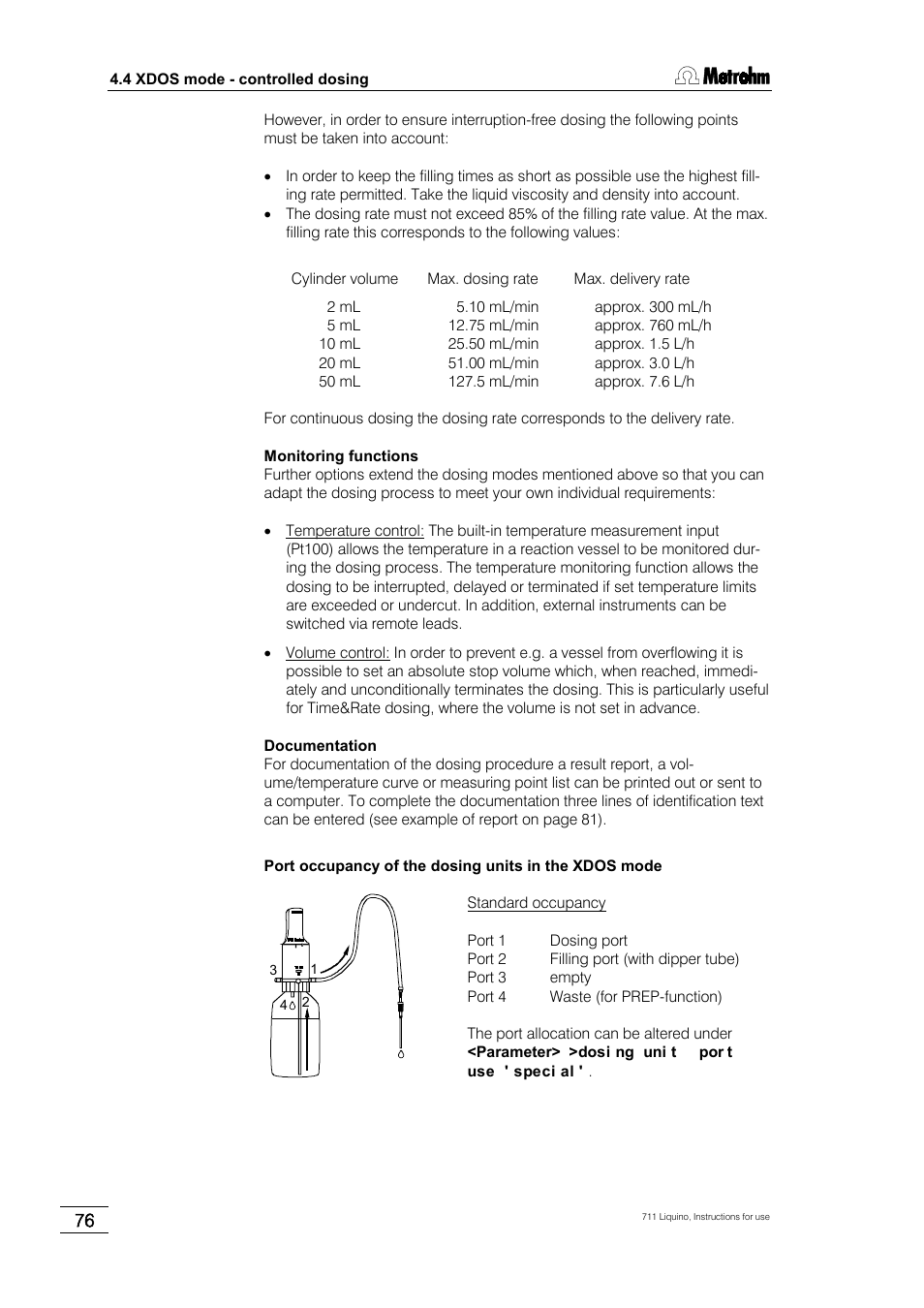 Metrohm 711 Liquino User Manual | Page 82 / 180
