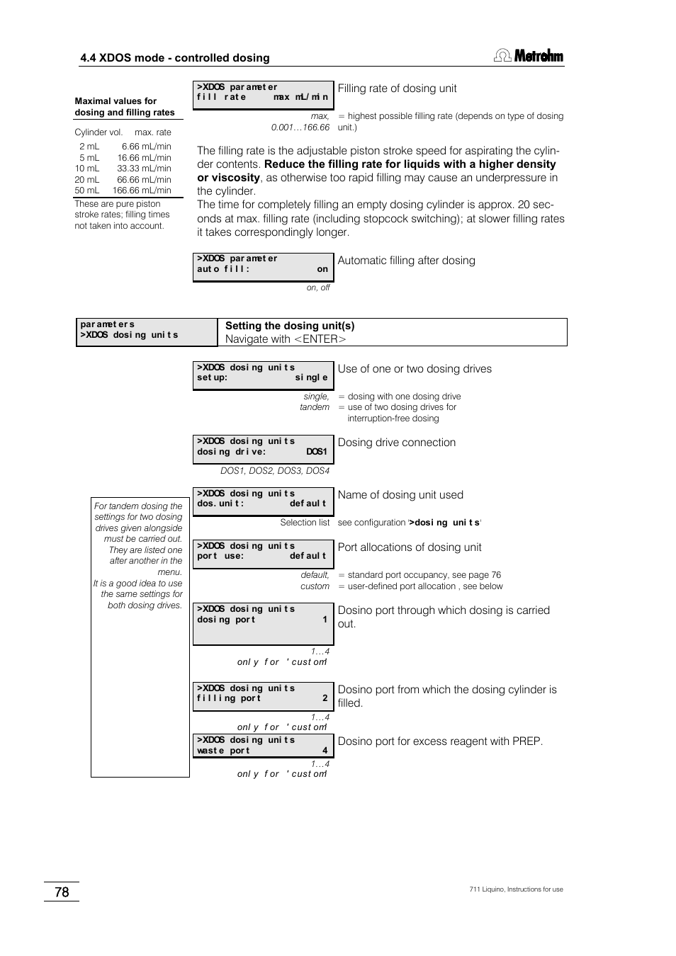 Metrohm 711 Liquino User Manual | Page 84 / 180