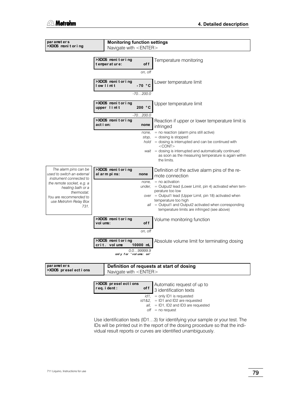 Metrohm 711 Liquino User Manual | Page 85 / 180