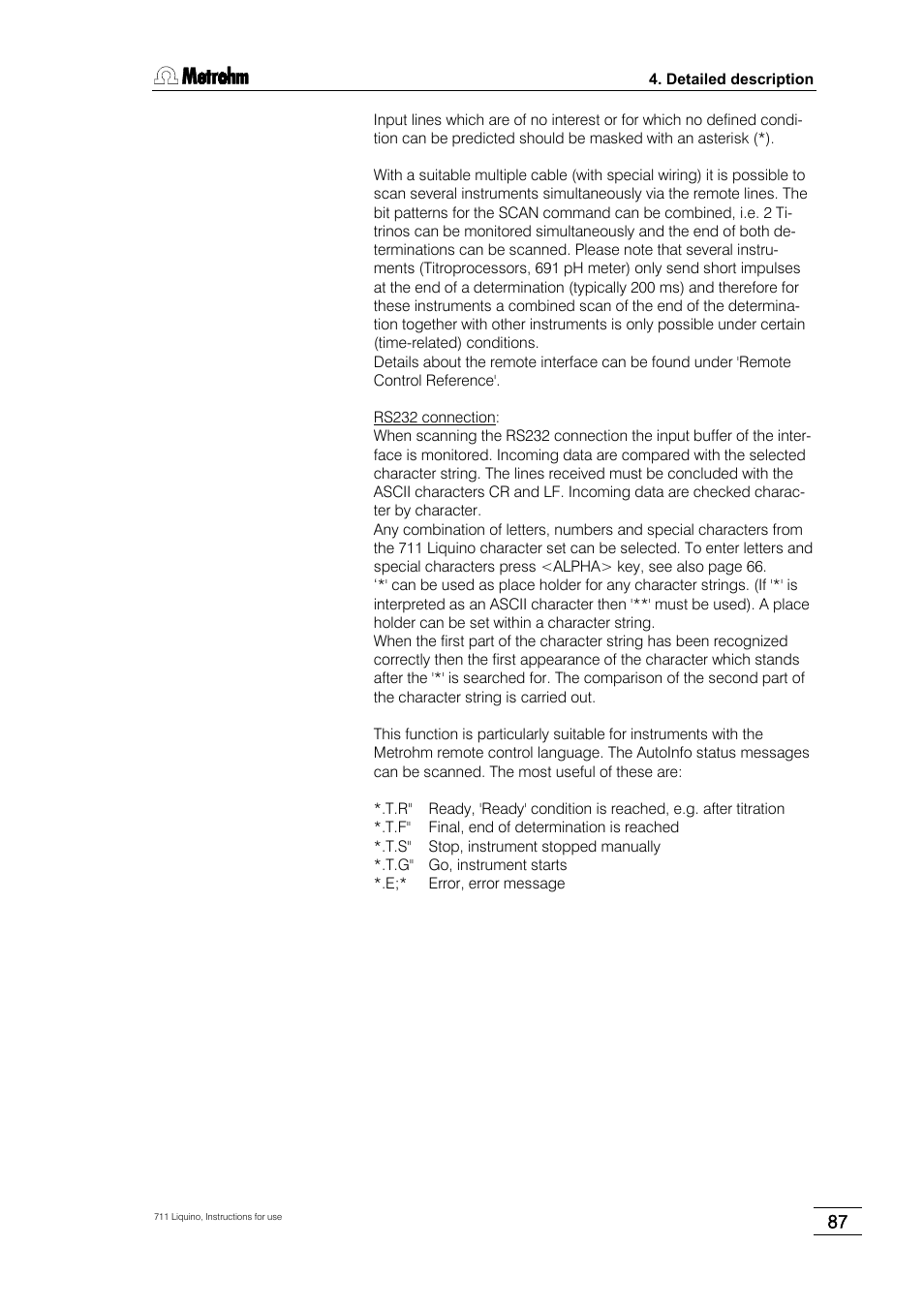 Metrohm 711 Liquino User Manual | Page 93 / 180