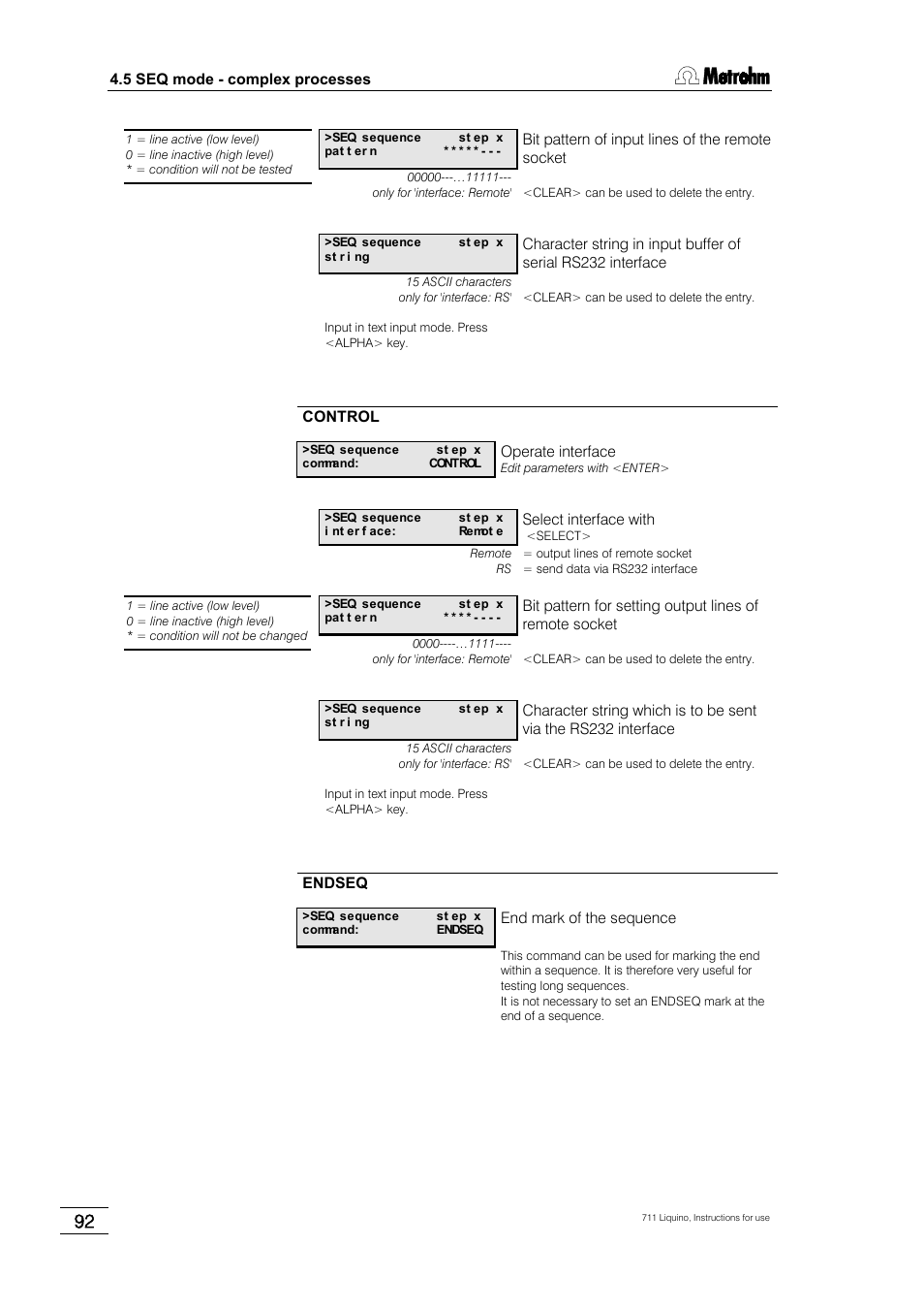 Metrohm 711 Liquino User Manual | Page 98 / 180