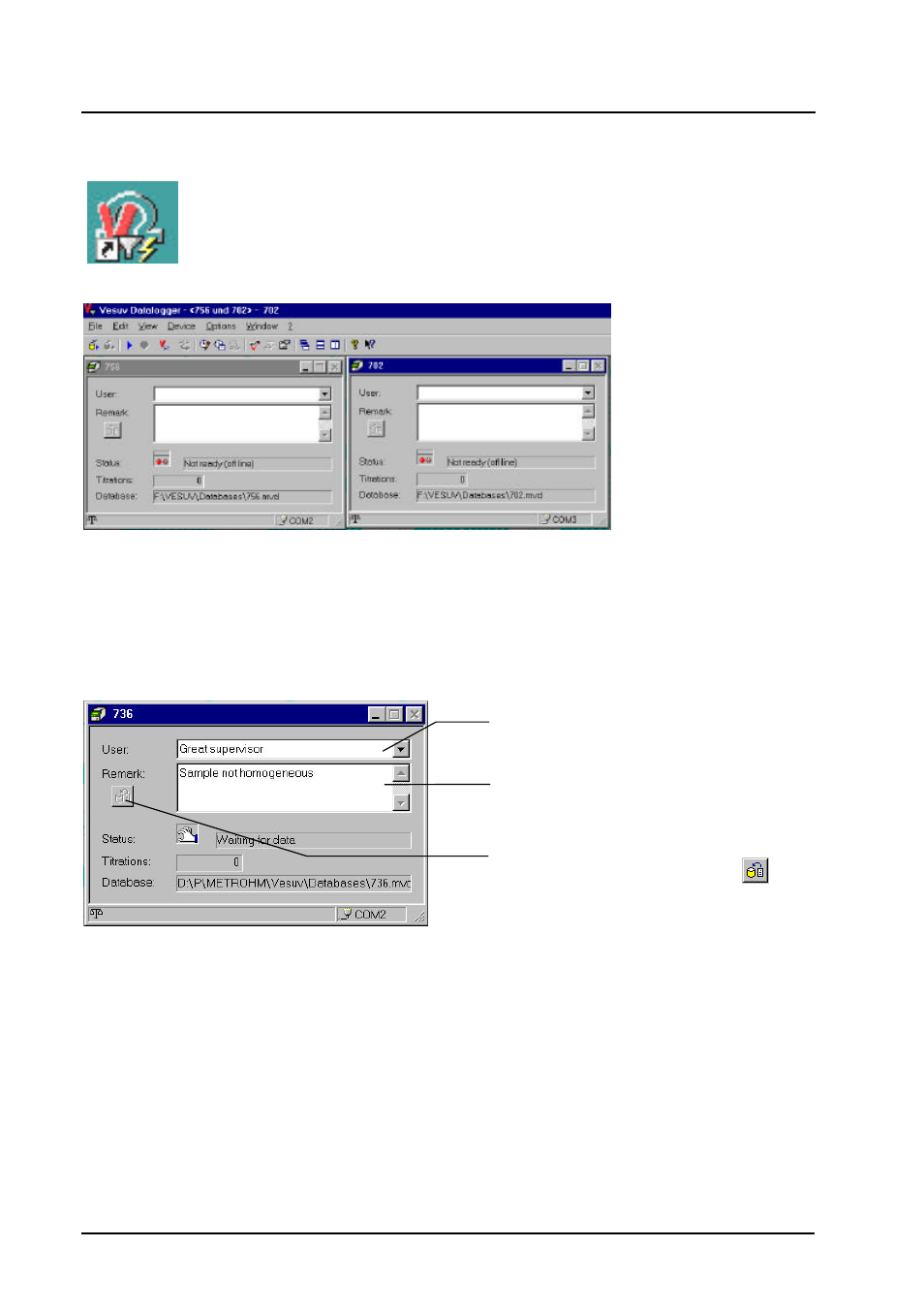 Working with the datalogger | Metrohm VESUV User Manual | Page 25 / 119