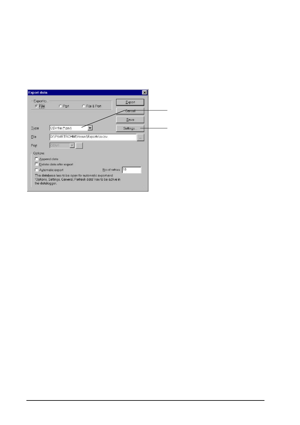 Exporting data from vesuv into excel | Metrohm VESUV User Manual | Page 31 / 119