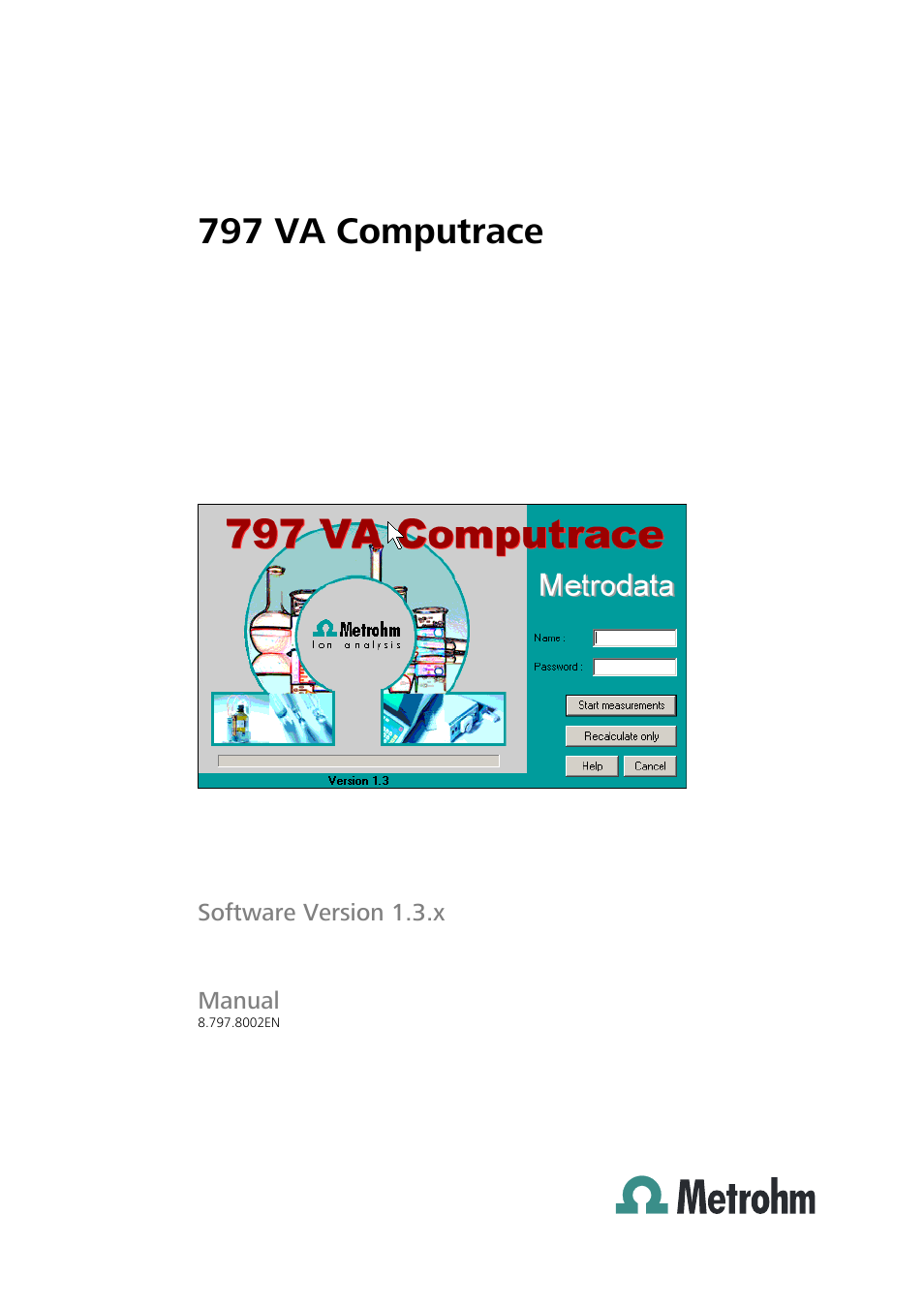 Metrohm 797 VA Computrace User Manual | 295 pages