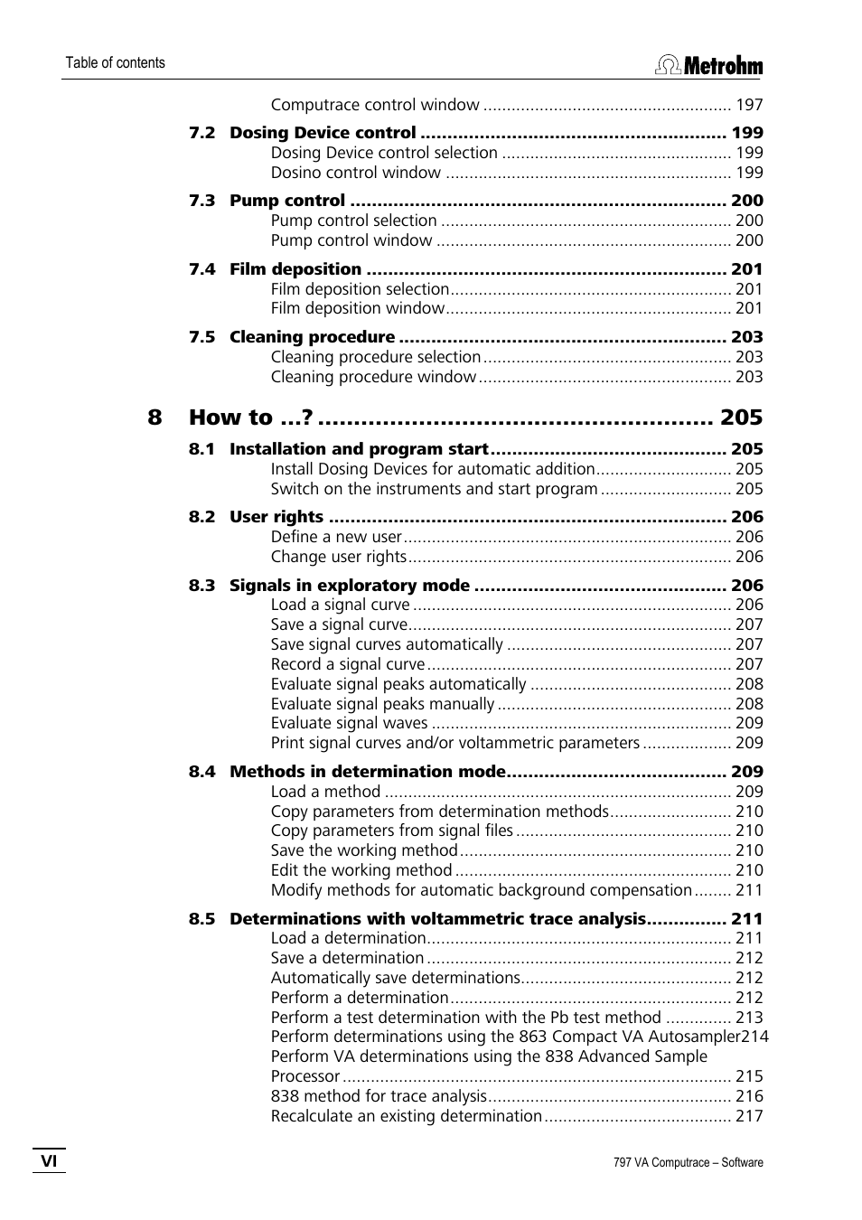 How to | Metrohm 797 VA Computrace User Manual | Page 10 / 295