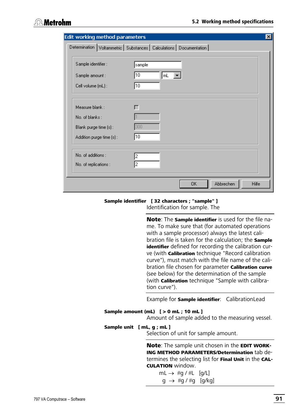 Metrohm 797 VA Computrace User Manual | Page 103 / 295