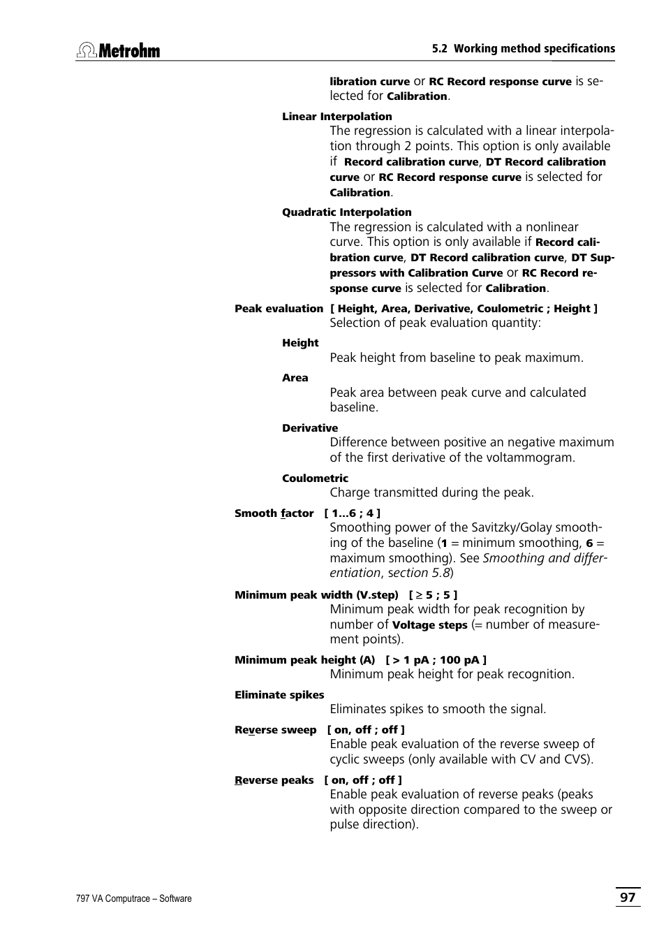 Metrohm 797 VA Computrace User Manual | Page 109 / 295