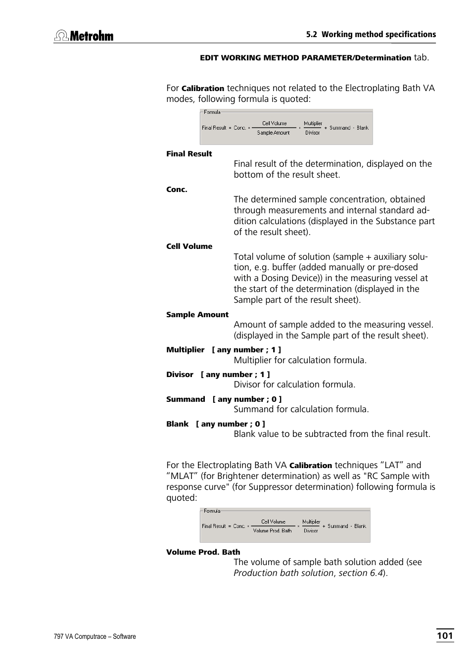 Metrohm 797 VA Computrace User Manual | Page 113 / 295