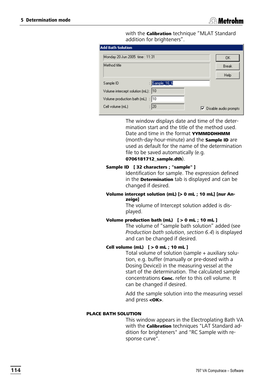 Metrohm 797 VA Computrace User Manual | Page 126 / 295