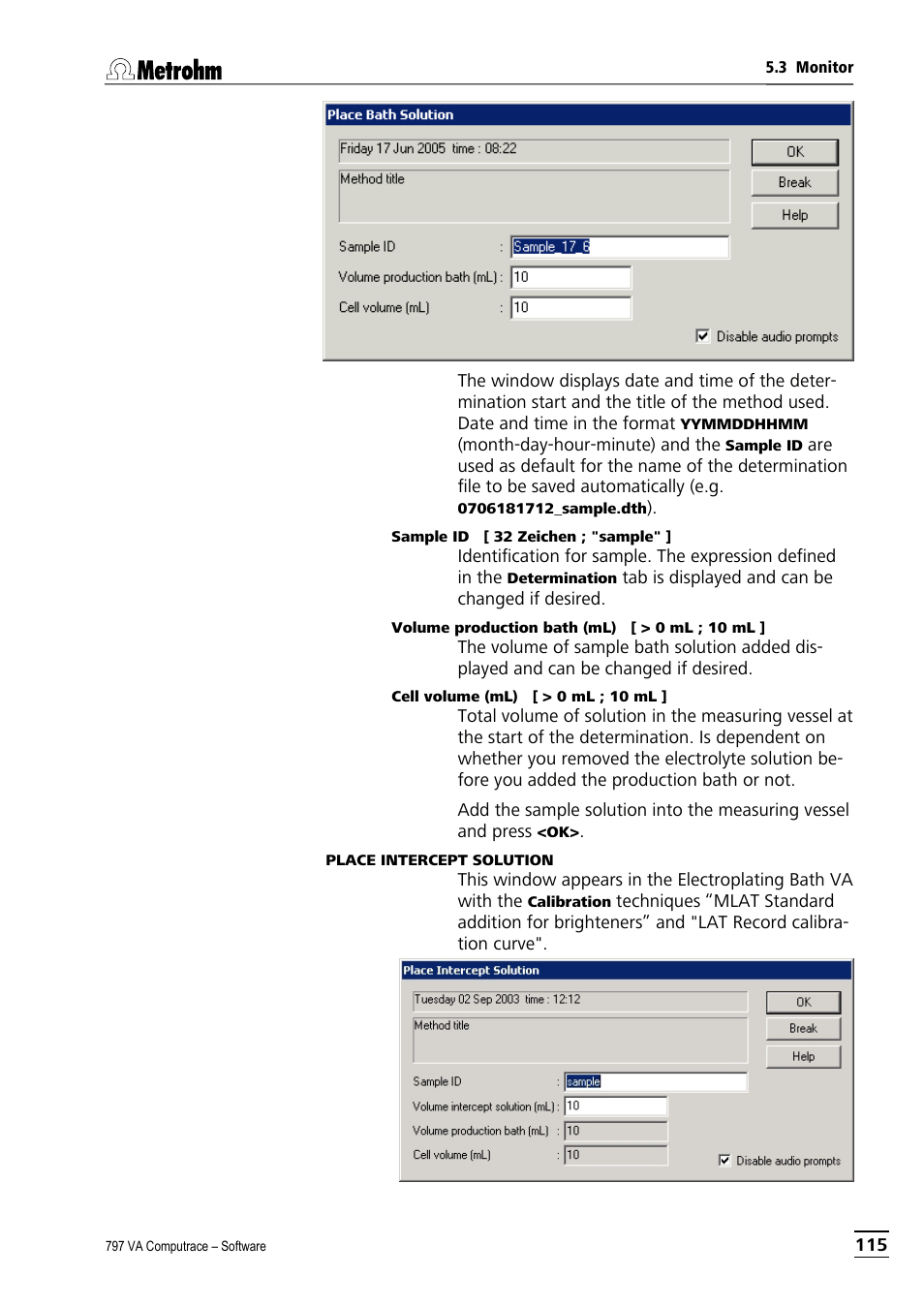 Metrohm 797 VA Computrace User Manual | Page 127 / 295
