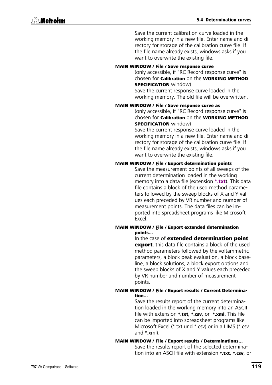 Metrohm 797 VA Computrace User Manual | Page 131 / 295