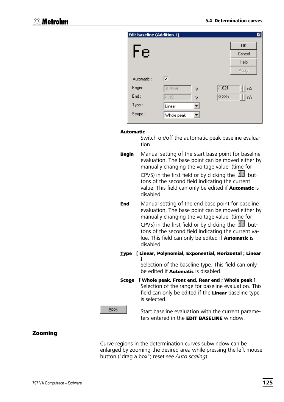 Zooming | Metrohm 797 VA Computrace User Manual | Page 137 / 295