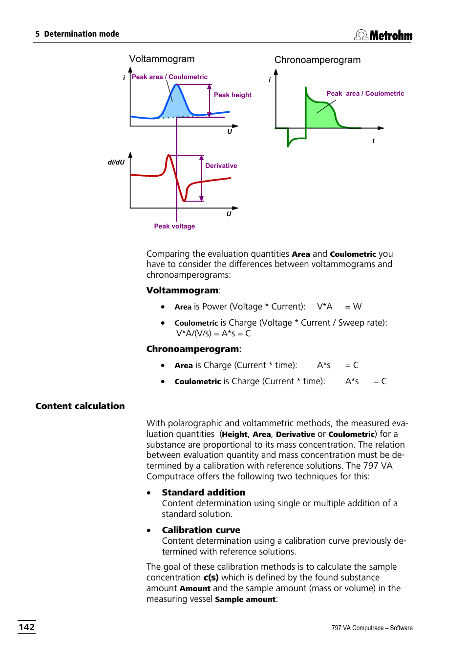 Content calculation | Metrohm 797 VA Computrace User Manual | Page 154 / 295
