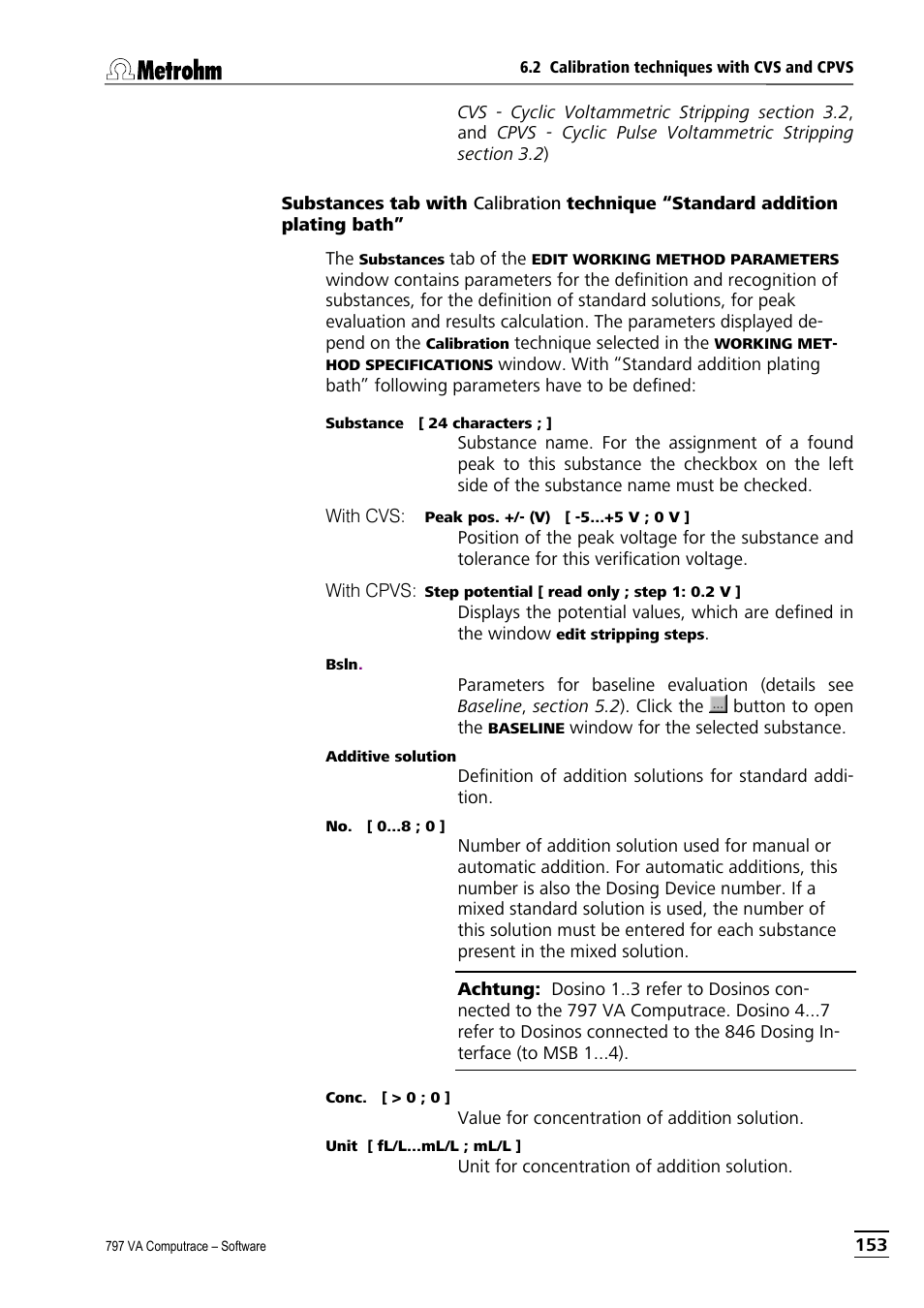 Metrohm 797 VA Computrace User Manual | Page 165 / 295