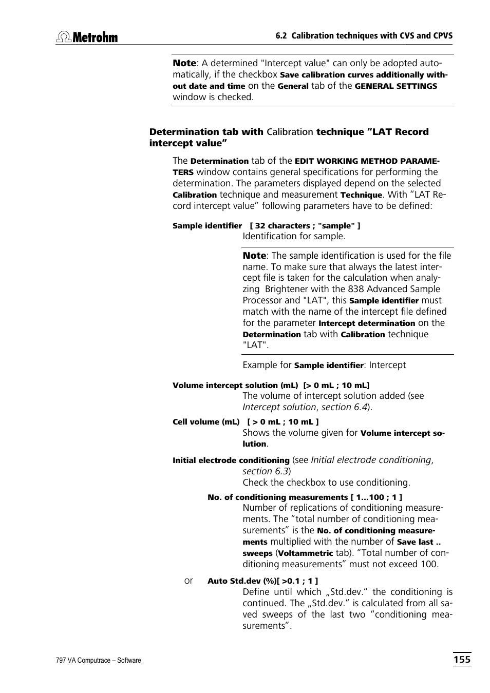 Metrohm 797 VA Computrace User Manual | Page 167 / 295