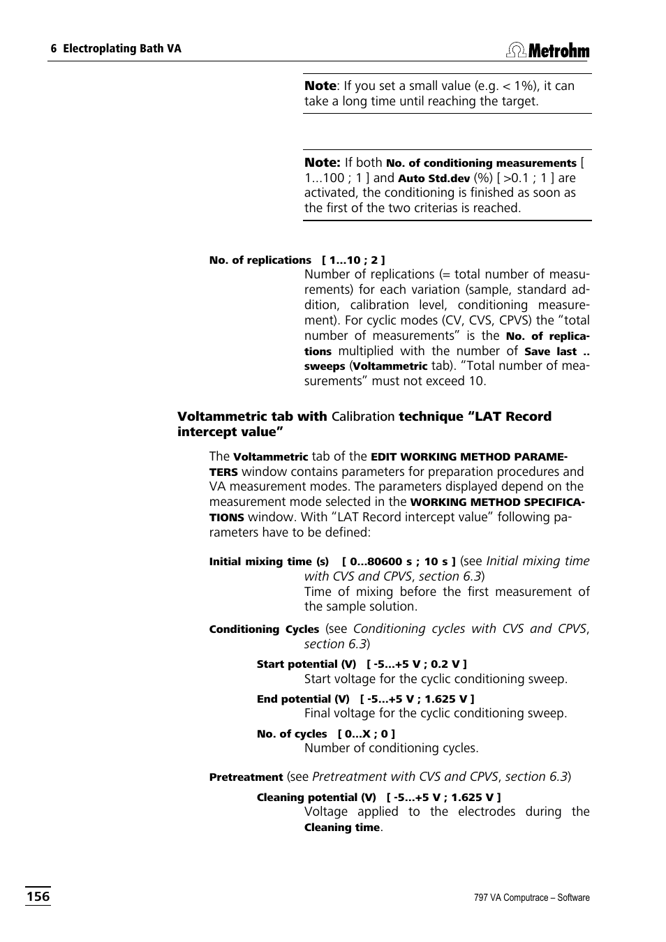 Metrohm 797 VA Computrace User Manual | Page 168 / 295