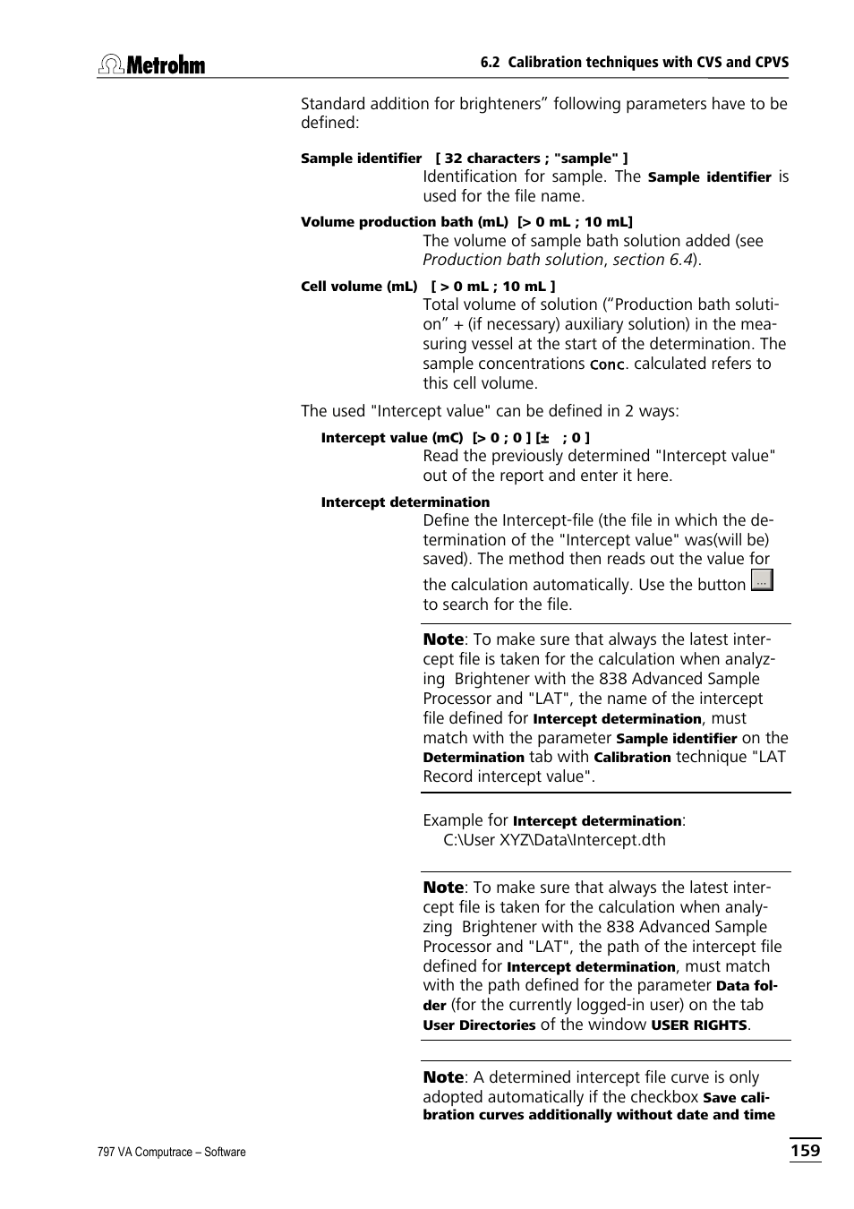 Metrohm 797 VA Computrace User Manual | Page 171 / 295