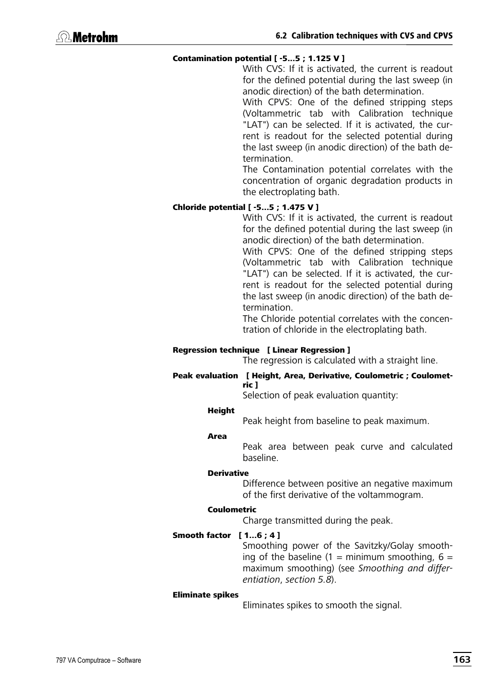 Metrohm 797 VA Computrace User Manual | Page 175 / 295