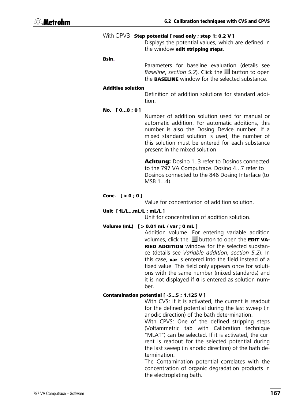 Metrohm 797 VA Computrace User Manual | Page 179 / 295
