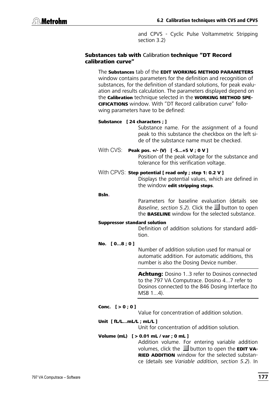 Metrohm 797 VA Computrace User Manual | Page 189 / 295