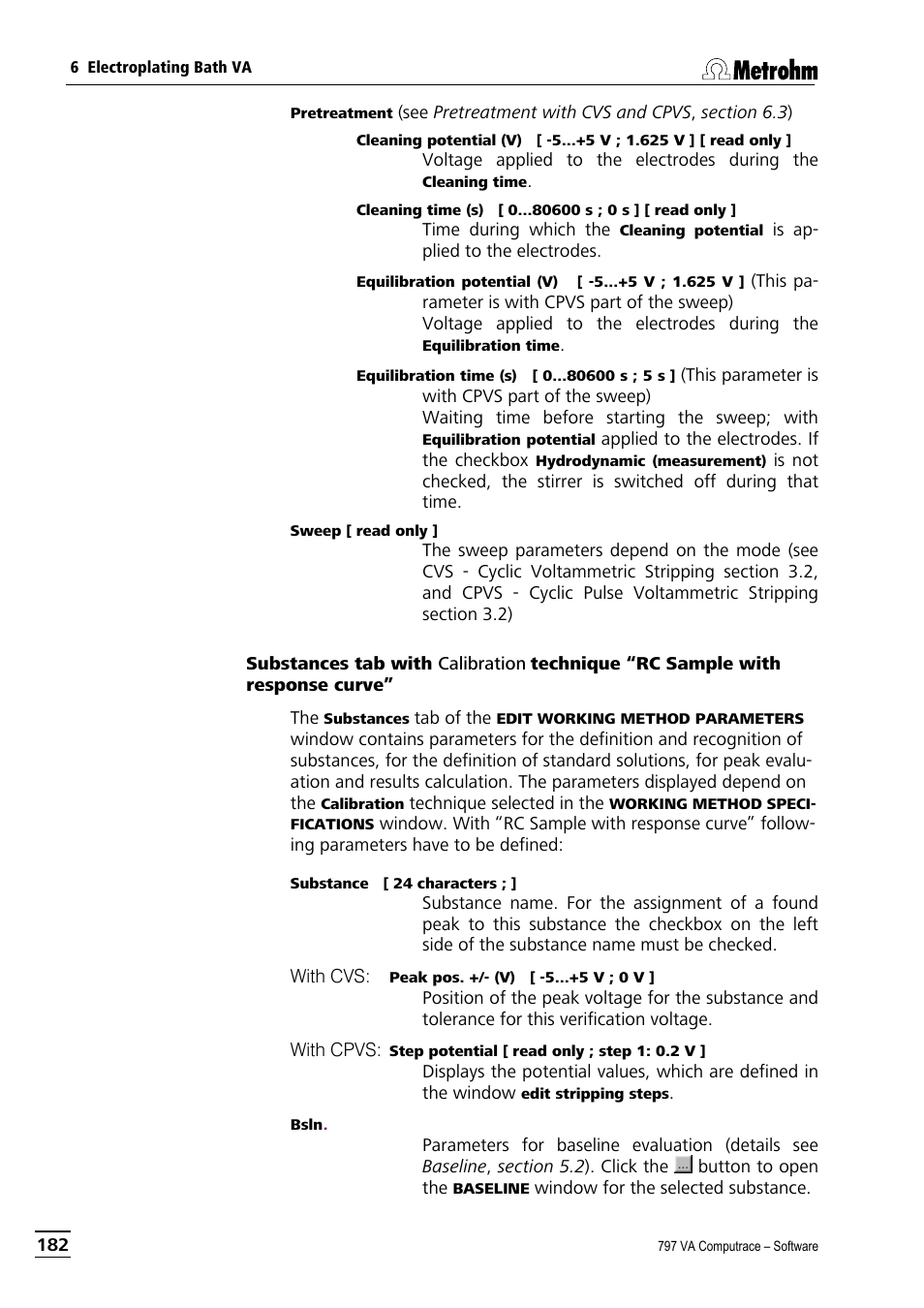 Metrohm 797 VA Computrace User Manual | Page 194 / 295