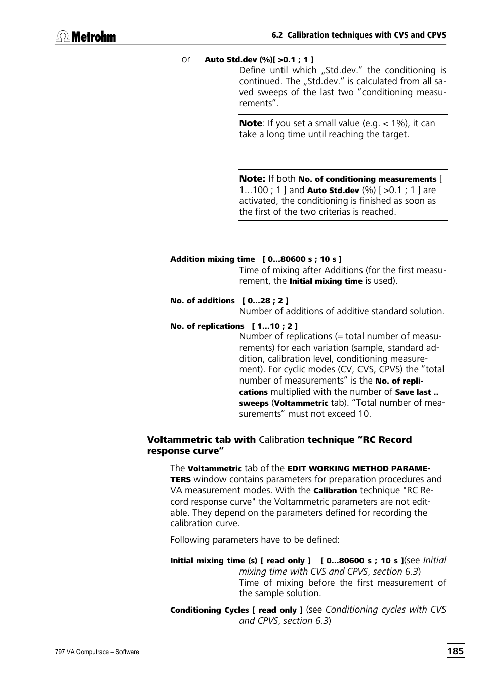 Metrohm 797 VA Computrace User Manual | Page 197 / 295